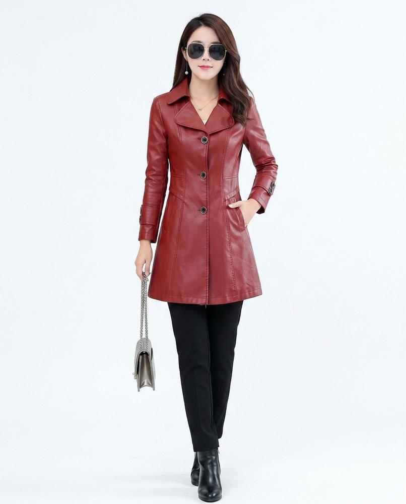 Nord Wear - Lyser | Faux Leather Single-Breasted Coat Women