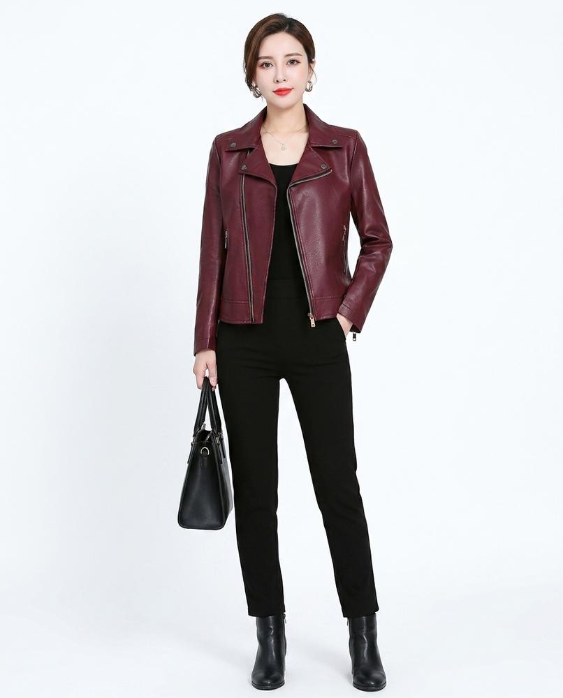 Nord Wear - Nover | Asymmetrical Slim-Fit Leather Jacket Women