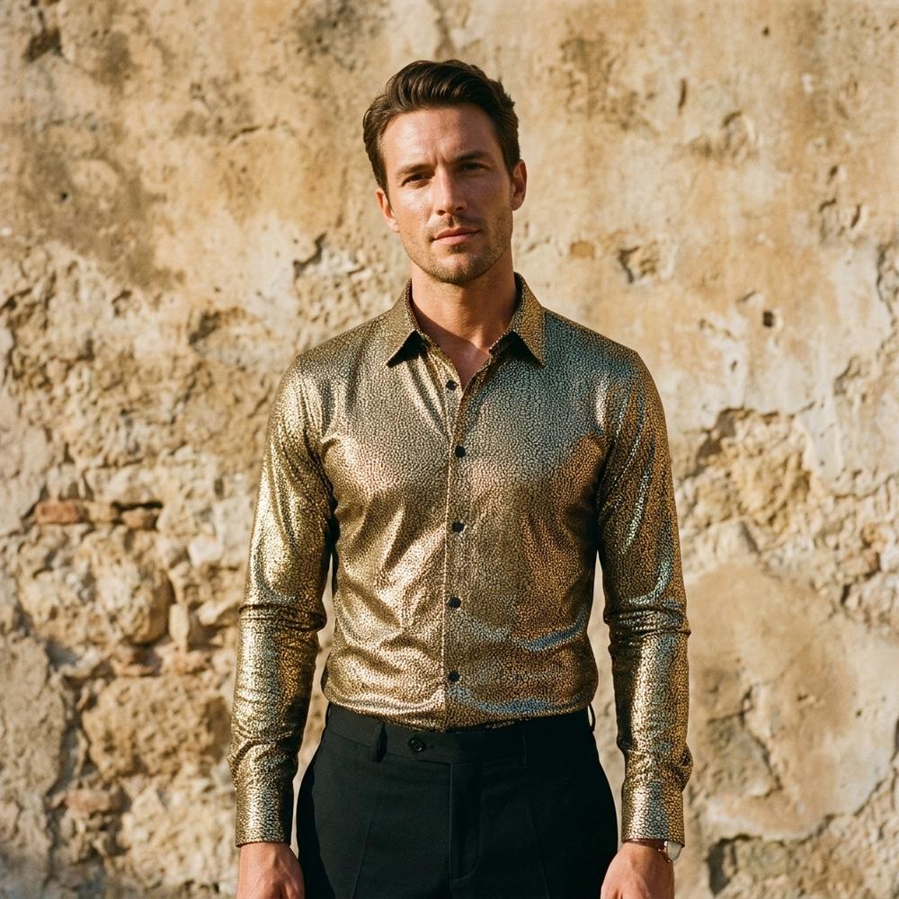 Nord Wear - Elhal | Metallic Slim-Fit Shirt Men