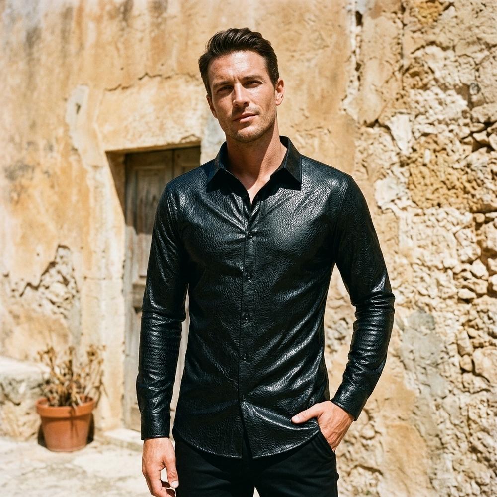 Nord Wear - Elhal | Metallic Slim-Fit Shirt Men