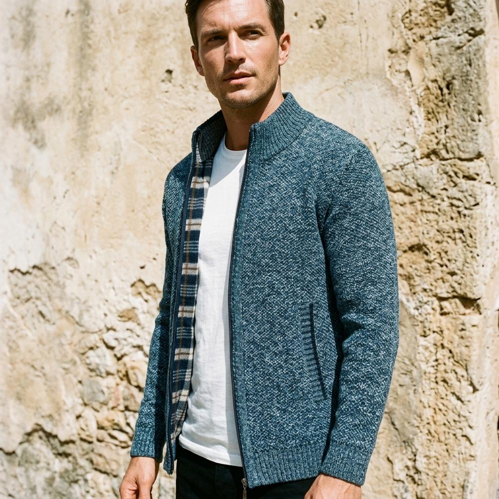 Nord Wear - Zetal | Zip-Up Lined Knit Cardigan Men