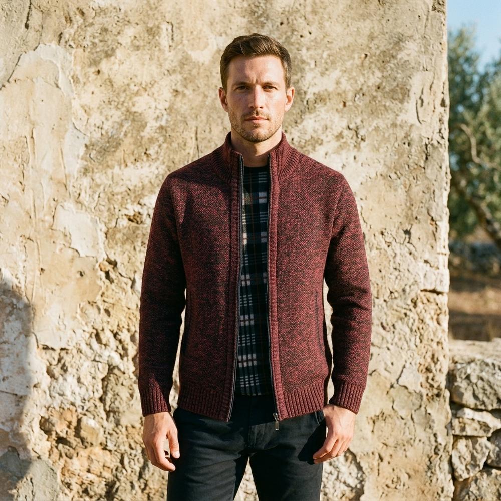 Nord Wear - Zetal | Zip-Up Lined Knit Cardigan Men