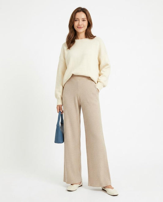 Nord Wear - Dikod | Rib-Knit Wide-Leg Pants Women