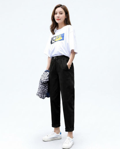 Nord Wear - Yuhun | Elastic-Waist Straight-Leg Pants Women