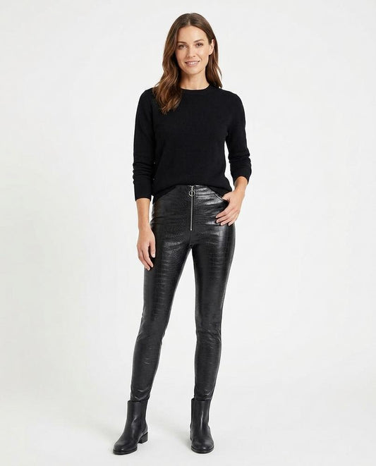 Nord Wear - Aukut | Croc-Embossed High-Waist Pants Women