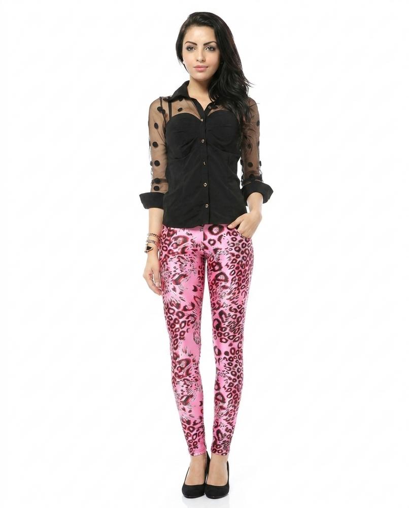 Nord Wear - Lavol | Leopard-Print High-Shine Pants Women