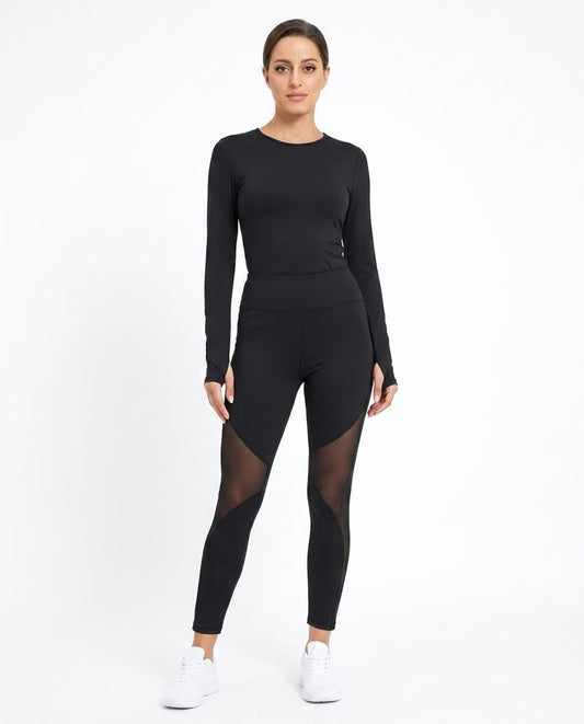 Nord Wear - Yubim | High-Waisted Mesh-Panel Pants Women