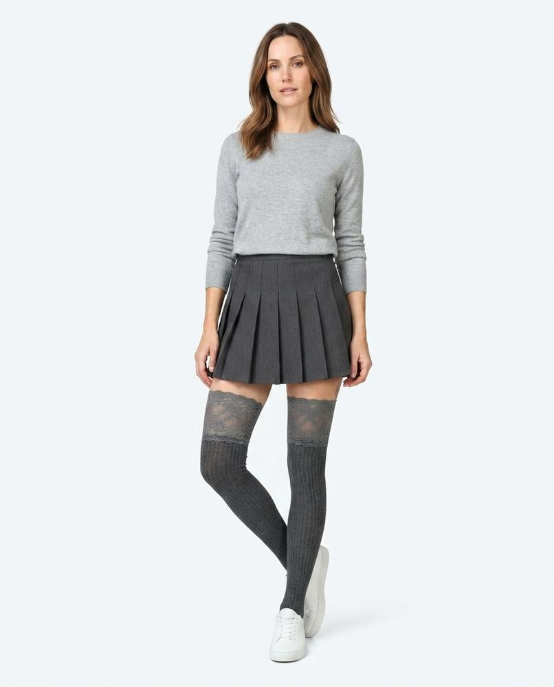 Nord Wear - Eunan | Ribbed Lace-Trimmed Stockings Women
