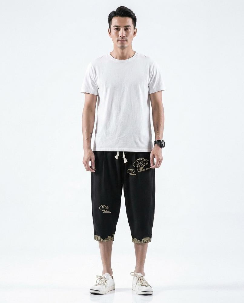 Nord Wear - Morad | Cropped Embroidered Pants Men