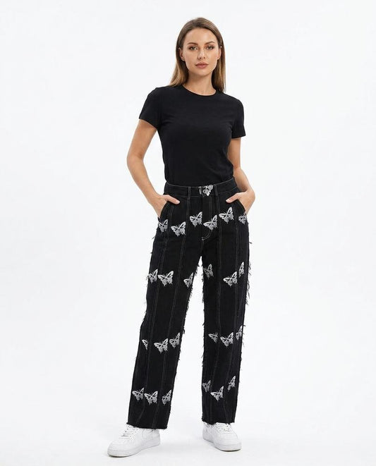 Nord Wear - Ainus | Embroidered Straight-Leg Pants Unisex