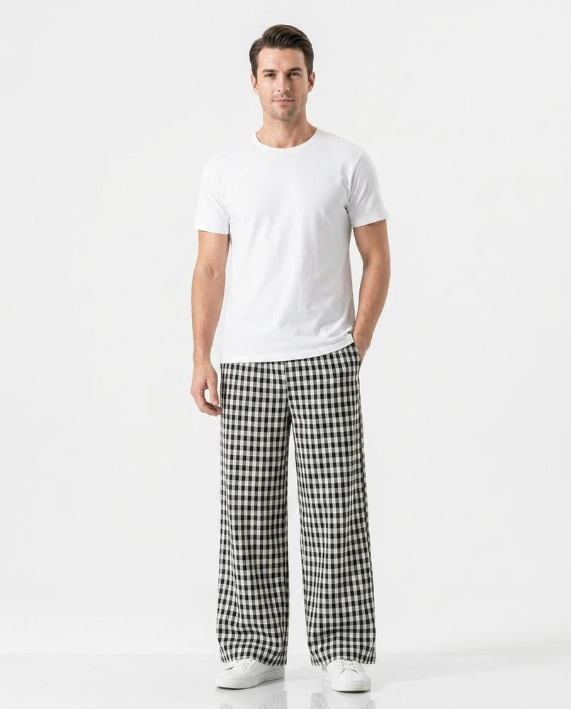 Nord Wear - Sonim | Checked Wide-Leg Pants Unisex