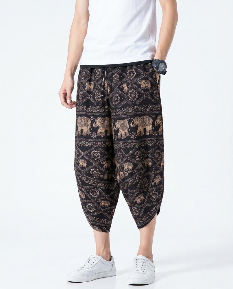 Nord Wear - Nowod | Elephant-Print Drop-Crotch Pants Unisex