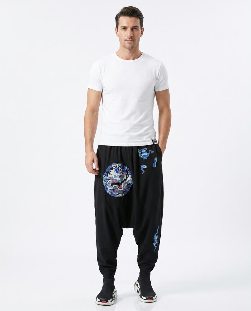 Nord Wear - Muhan | Embroidered Drop-Crotch Pants Men