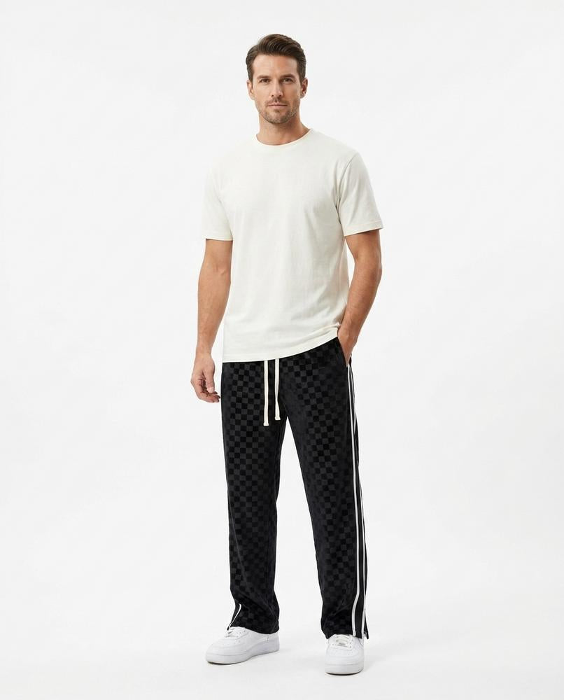 Nord Wear - Cagon | Checkered Side-Stripe Pants Men