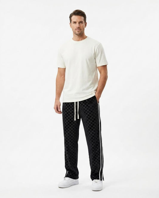Nord Wear - Cagon | Checkered Side-Stripe Pants Men