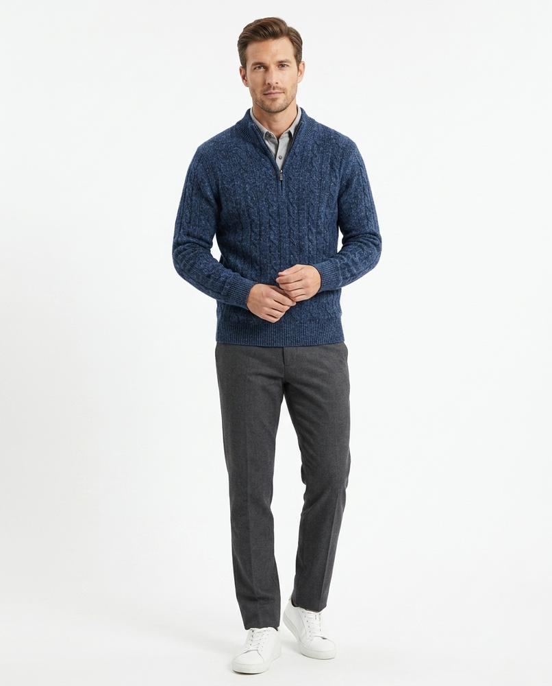 Nord Wear - Kipum | Cable-Knit Half-Zip Sweater Men