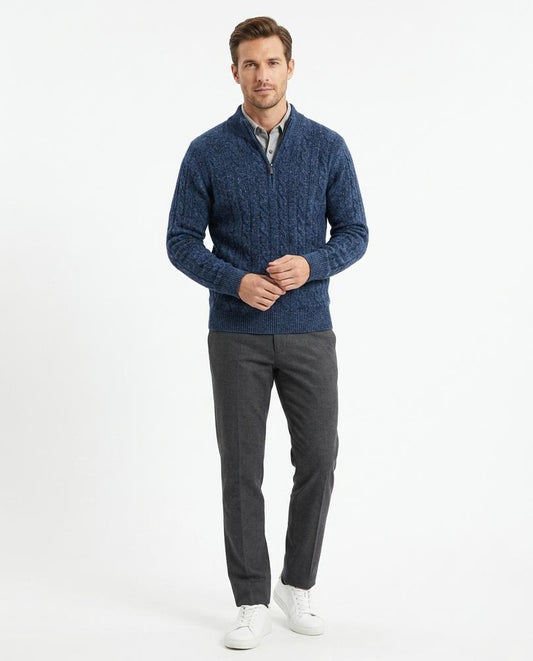 Nord Wear - Kipum | Cable-Knit Half-Zip Sweater Men