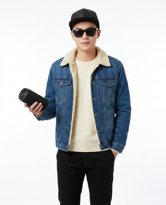 Nord Wear - Euham | Sherpa-Lined Button-Up Denim Jacket Men