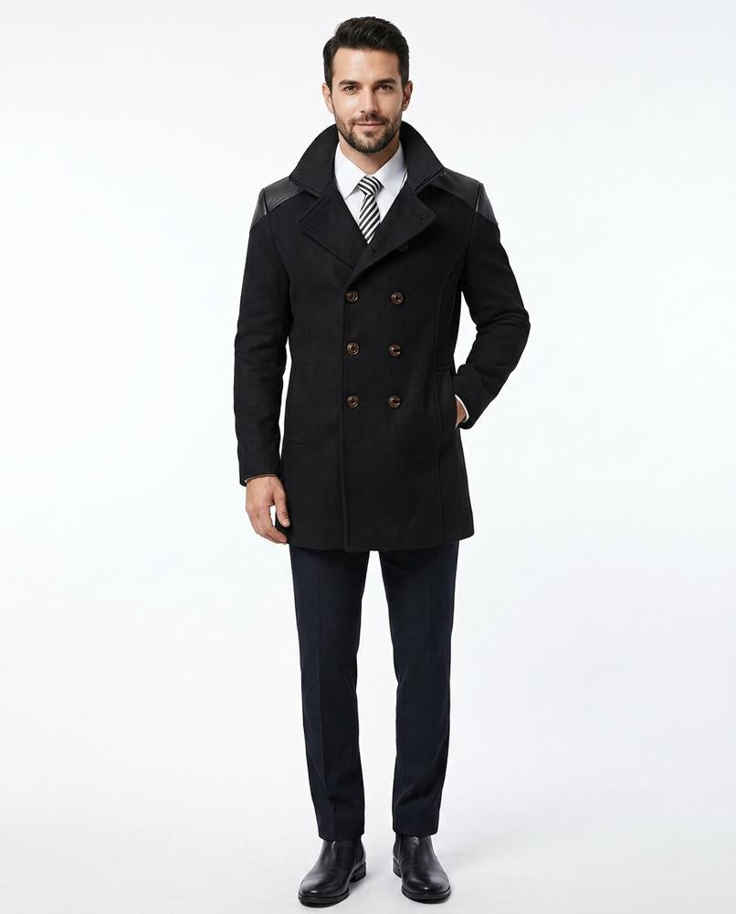 Nord Wear - Vewav | Double-Breasted Shoulder-Patch Coat Men