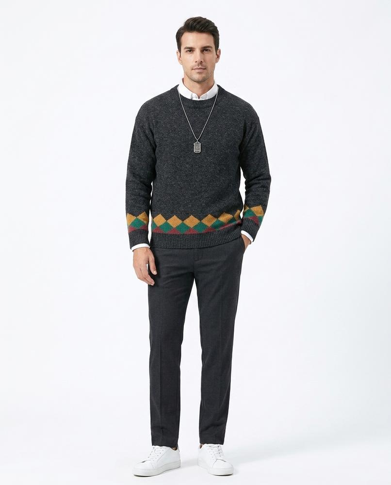 Nord Wear - Eagam | Patterned Slim Fit Sweater Men