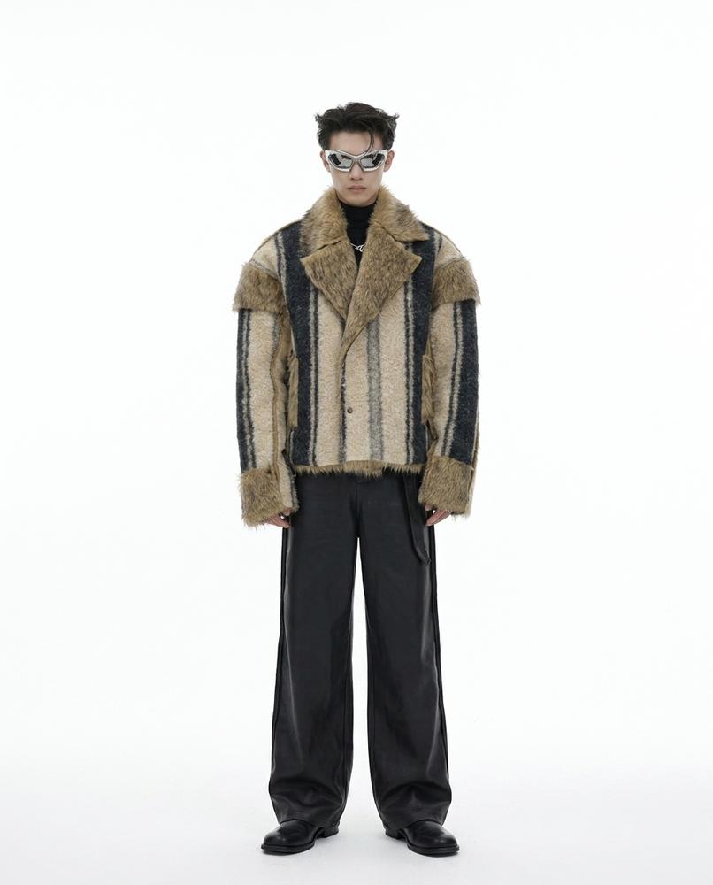 Nord Wear - Diben | Striped Fur-Trimmed Jacket Men