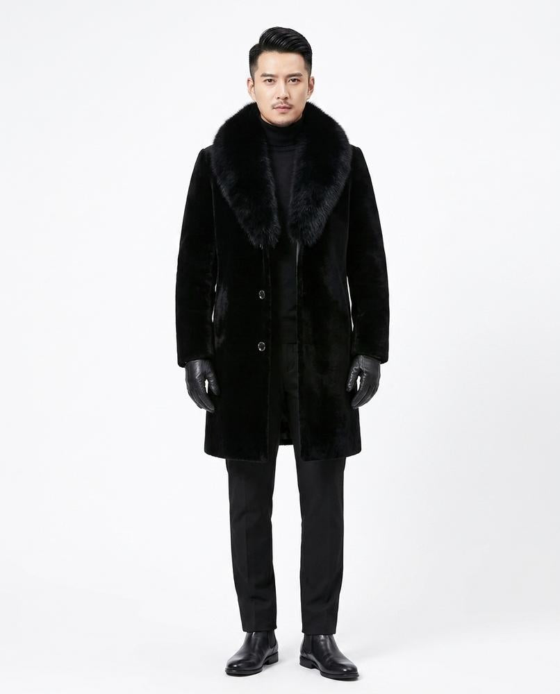Nord Wear - Nehel | Fur-Trimmed Buttoned Coat Men