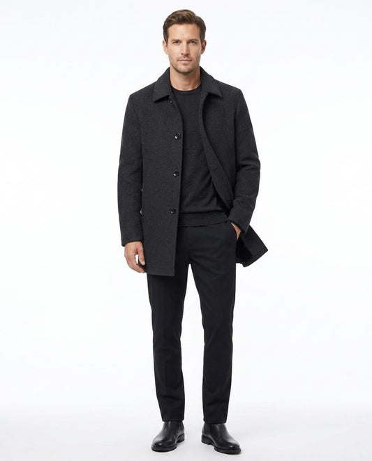 Nord Wear - Zohos | Single-Breasted Wool-Blend Coat Men