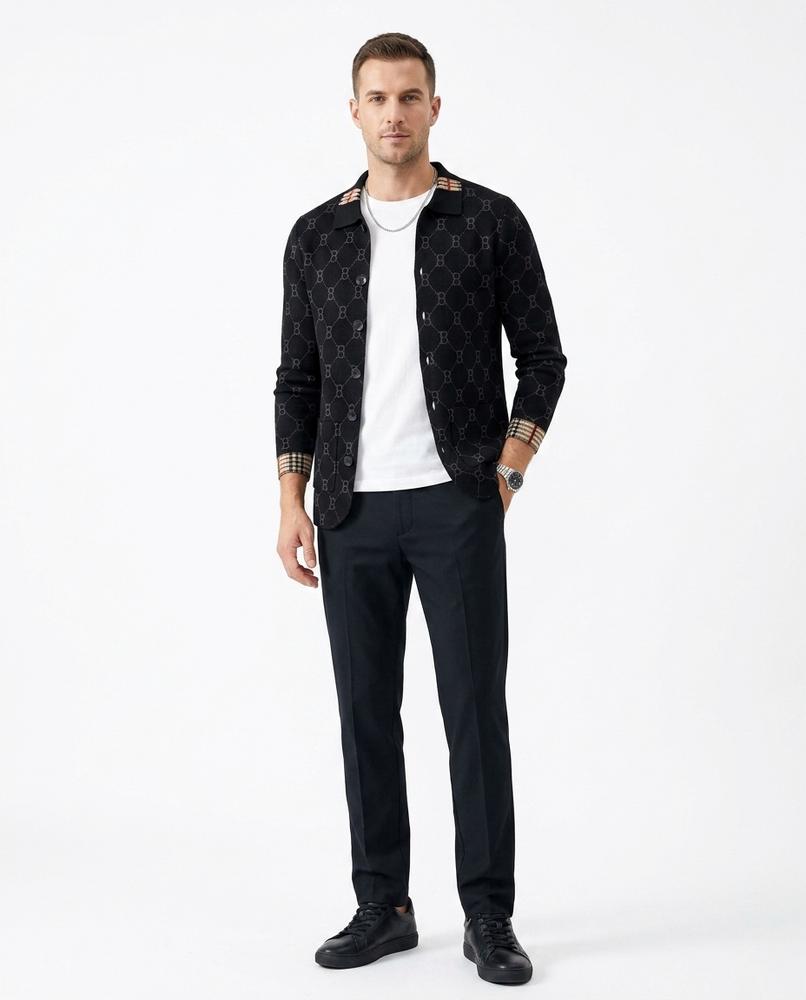 Nord Wear - Nohit | Patterned Collared Knit Cardigan Men