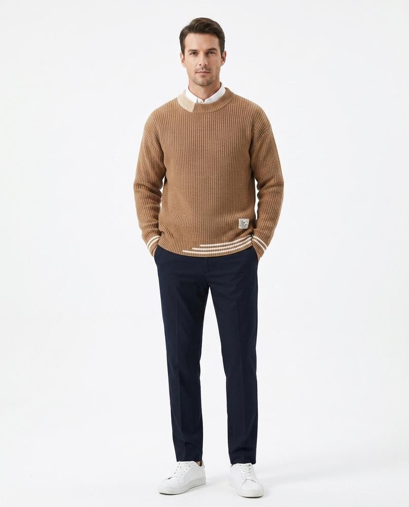 Nord Wear - Limun | Rib-Knit Striped-Trim Sweater Men