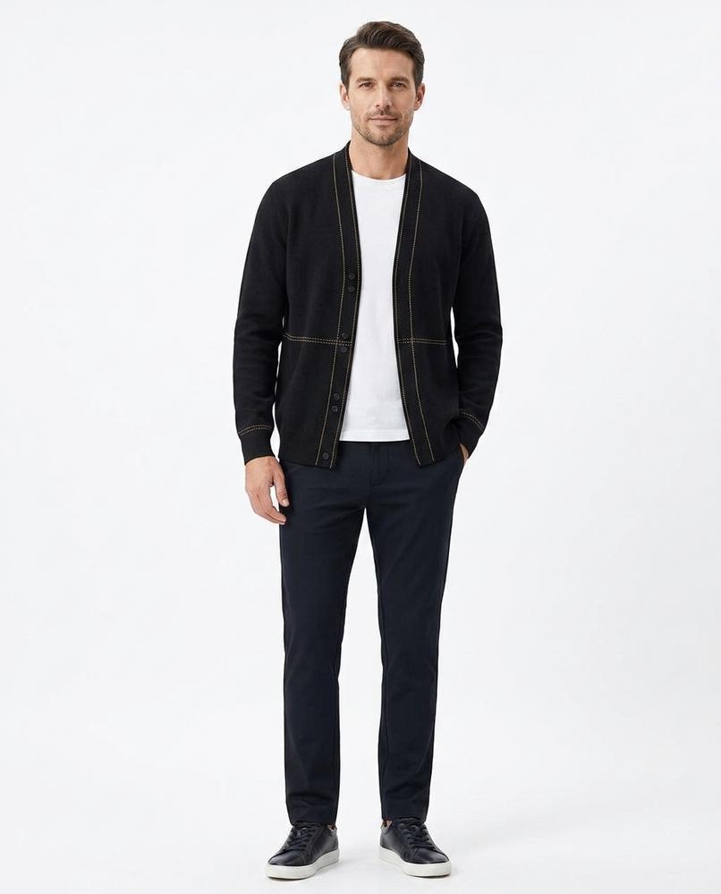 Nord Wear - Rusud | Contrast-Stitched Knitted Knit Cardigan Men