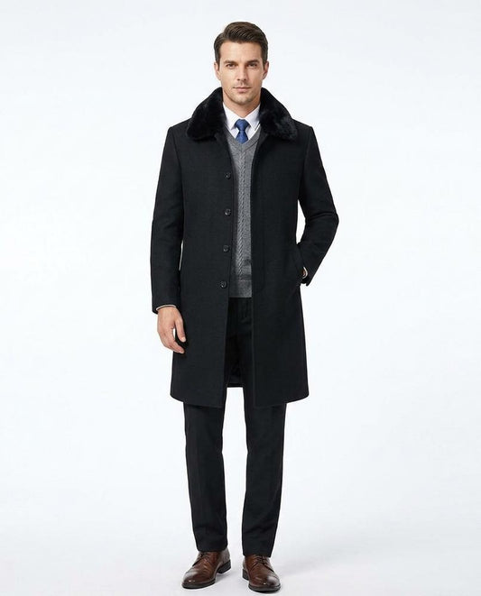 Nord Wear - Muhot | Single-Breasted Fur-Collar Coat Men