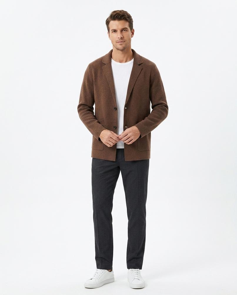 Nord Wear - Yihev | Notched Lapel Knitted Knit Cardigan Men
