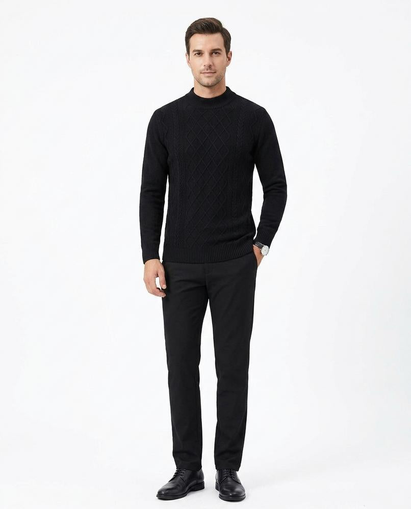 Nord Wear - Zivot | Diamond-Knit Mock-Neck Sweater Men