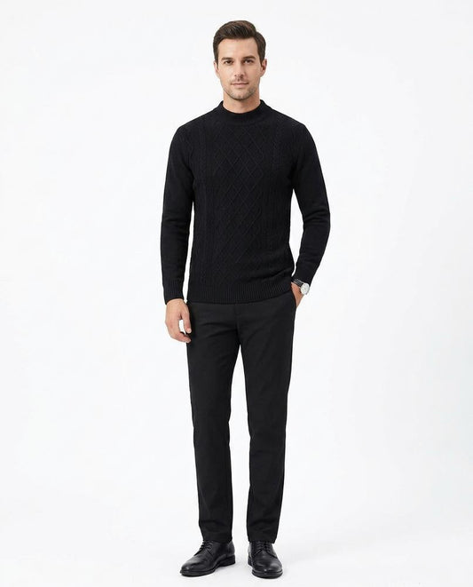 Nord Wear - Zivot | Diamond-Knit Mock-Neck Sweater Men
