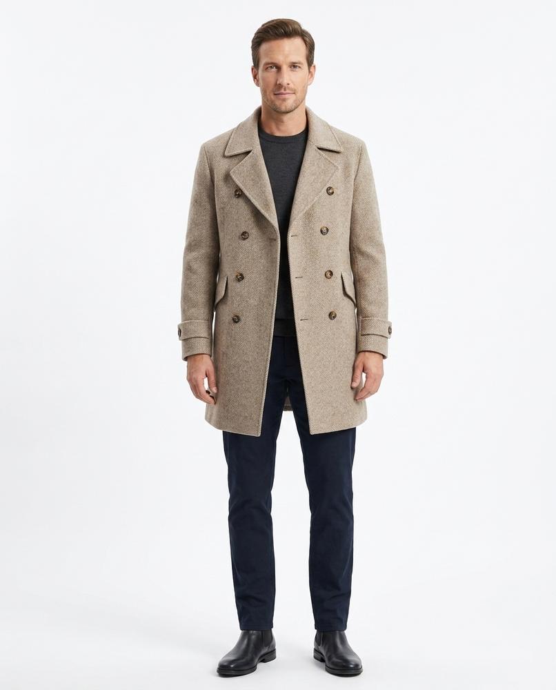 Nord Wear - Zesot | Double-Breasted Textured Coat Men