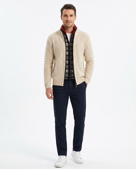 Nord Wear - Suror | Zip-Up Lined Knit Cardigan Men