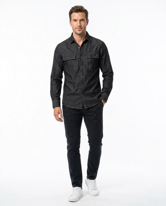 Nord Wear - Lazik | Denim Contrast-Stitched Shirt Men