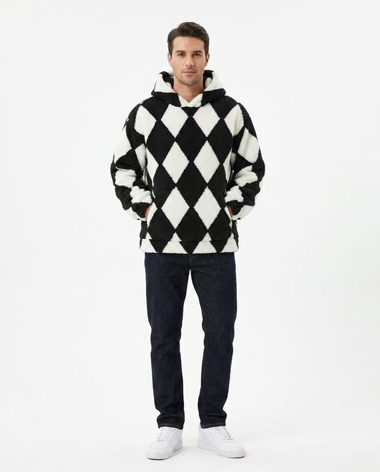 Nord Wear - Eudad | Plush Diamond-Patterned Hoodie Men