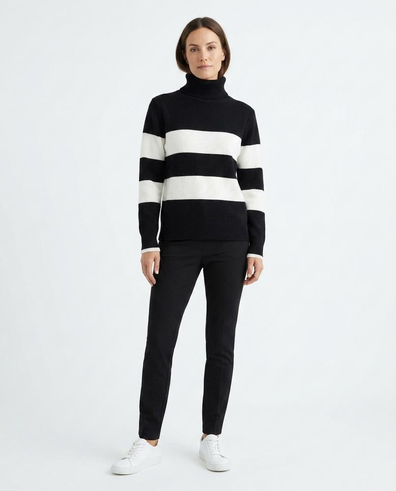 Nord Wear - Ridul | Striped Knit Turtleneck Sweater Women