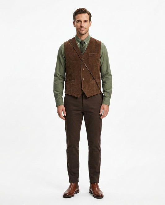 Nord Wear - Kupan | Suede-Texture Button-Front Vest Men