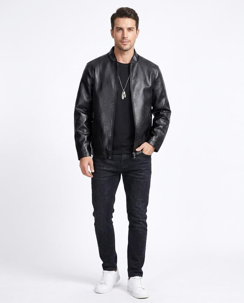 Nord Wear - Numar | Faux-Leather Slim-Fit Jacket Men