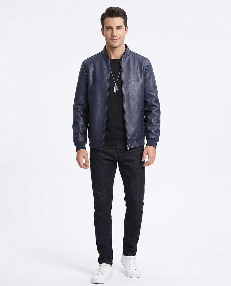 Nord Wear - Numar | Faux-Leather Slim-Fit Jacket Men