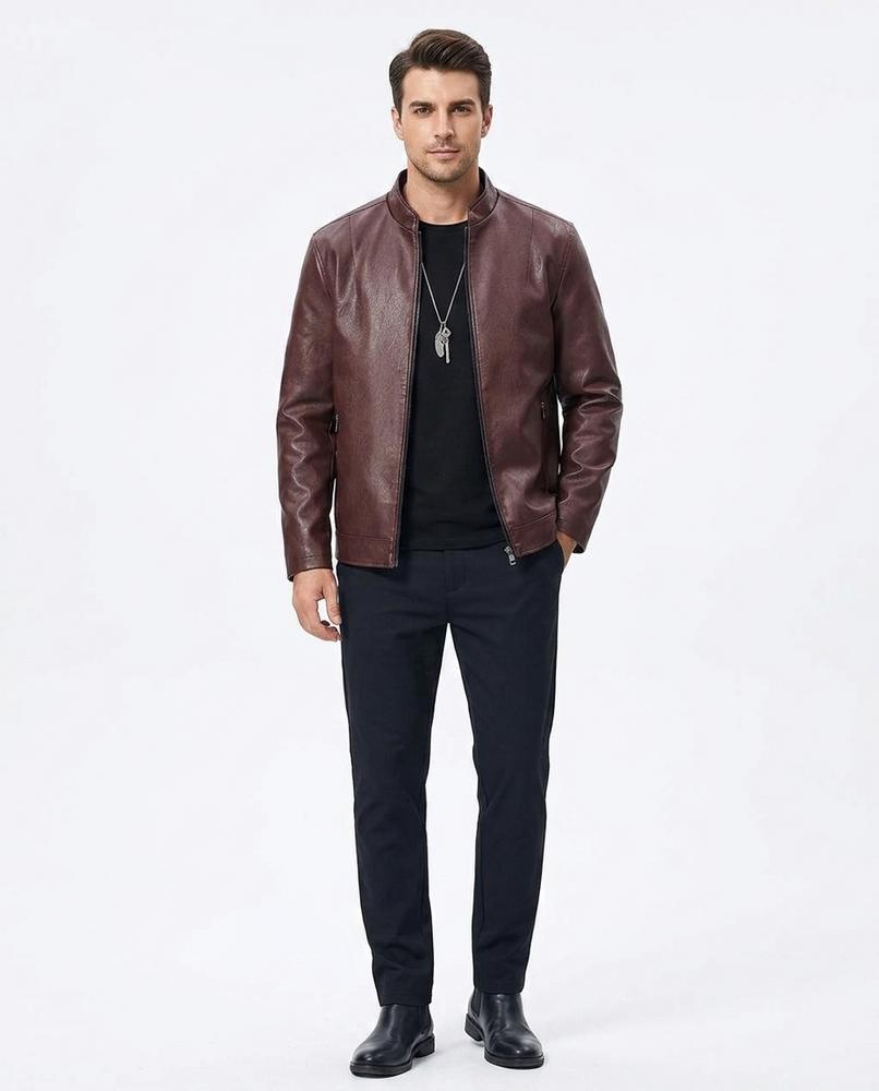 Nord Wear - Numar | Faux-Leather Slim-Fit Jacket Men