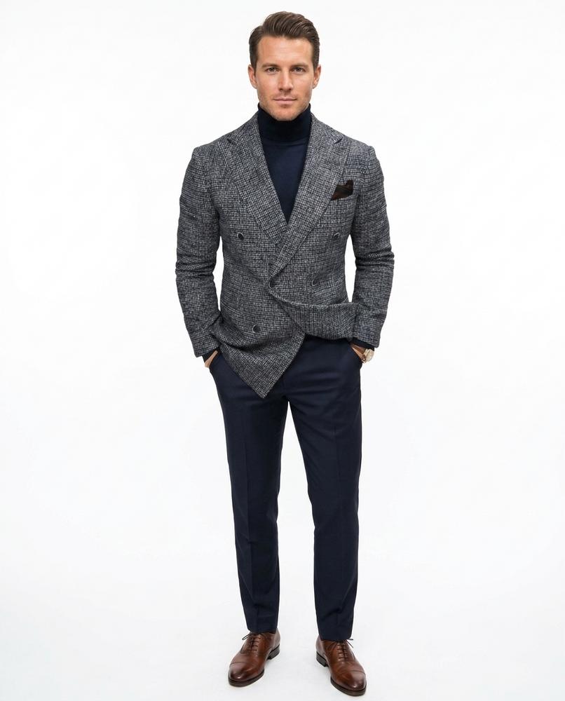 Nord Wear - Laluv | Double-Breasted Textured Blazer Men
