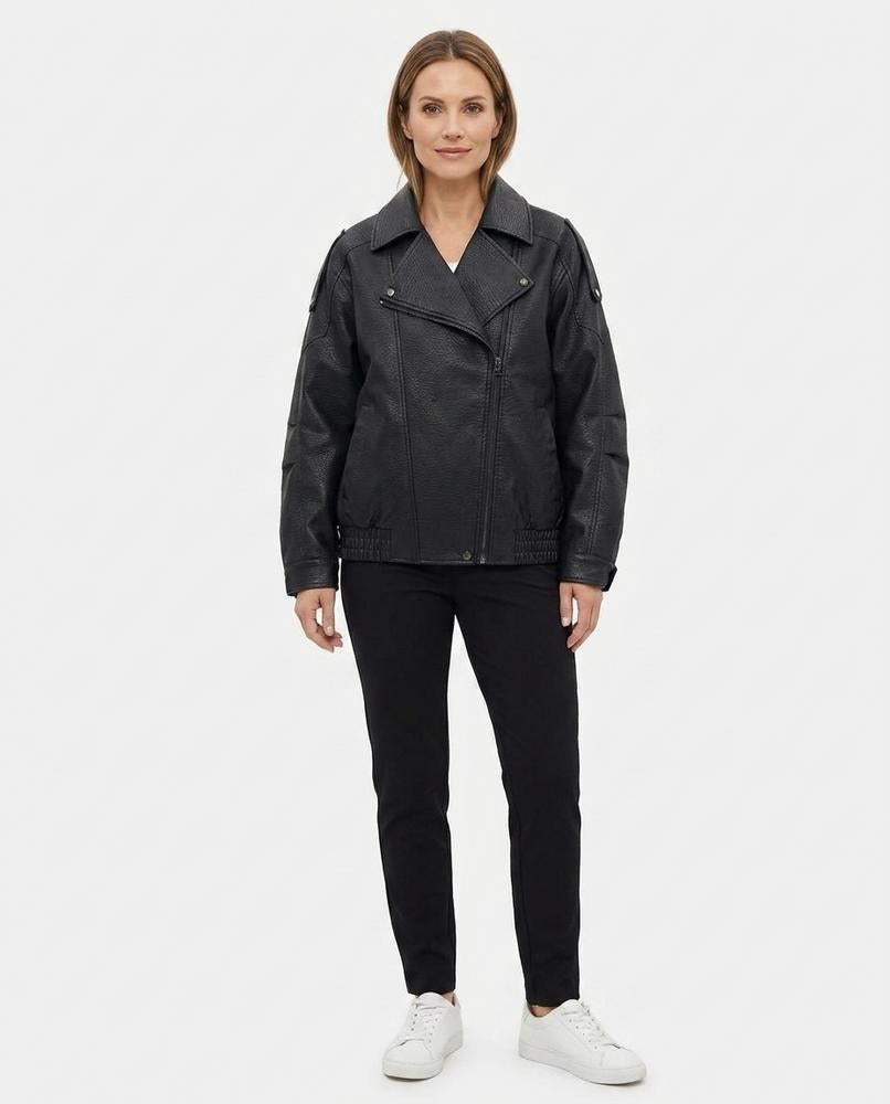 Nord Wear - Sehak | Oversized Asymmetrical Leather Jacket Women