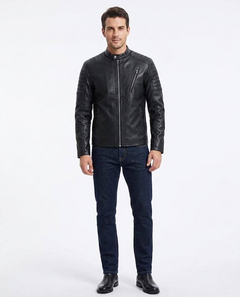 Nord Wear - Cever | Quilted Slim-Fit Leather Jacket Men