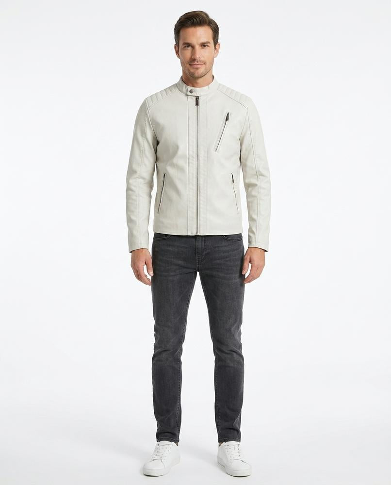 Nord Wear - Cever | Quilted Slim-Fit Leather Jacket Men
