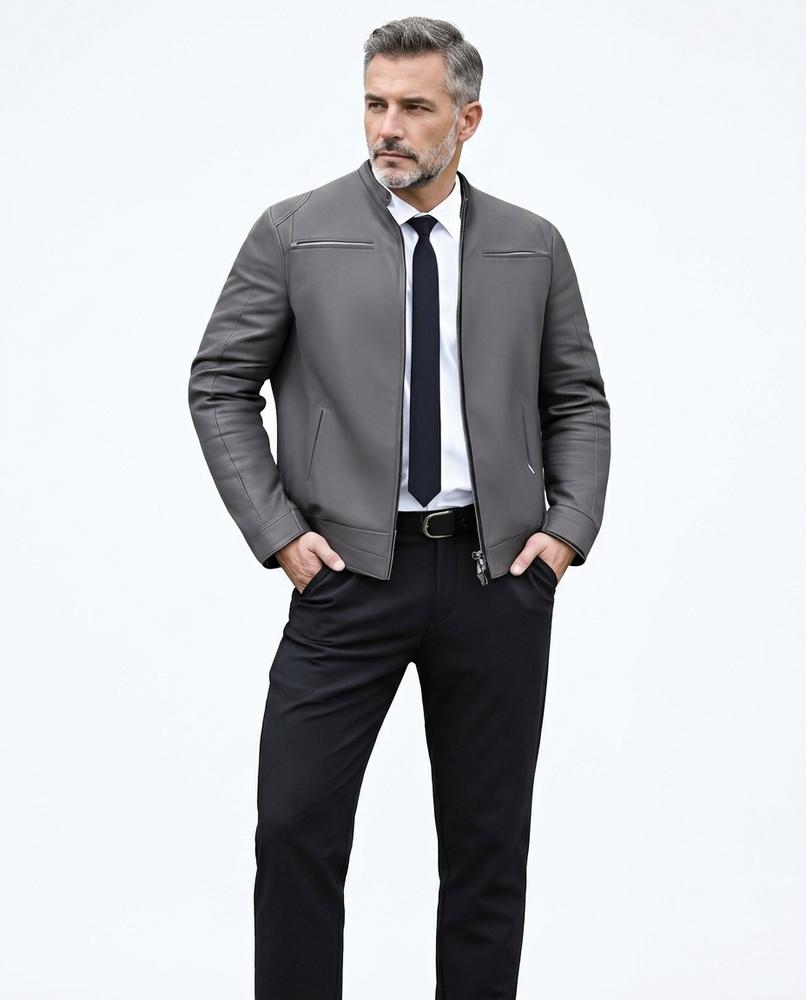 Nord Wear - Yiwin | Quilted Slim Fit Leather Jacket Men