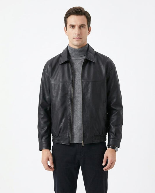 Nord Wear - Nefat | Faux Leather Zip-Up Leather Jacket Men