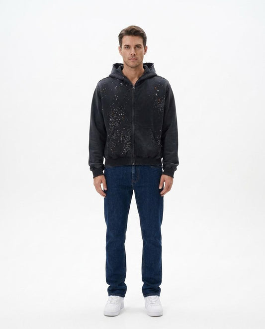 Nord Wear - Duvim | Zip-Up Embellished Hoodie Men